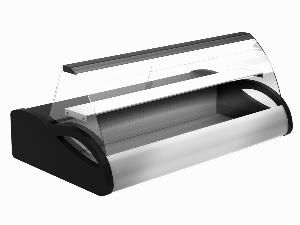 Витрина холодильная Полюс А87 Sv 1,0-1 (ВХСН-1,0 арго) нерж/черный