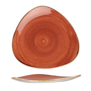 Тарелка мелкая треугольная 22,9СМ, без борта, Stonecast, цвет Spiced Orange Ssostr91