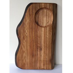 Доска сервировочная Little 300Х190ММ H20Мм (СОУСНИК D75Мм), серия Natural Path, орех, цвет Tr01 Np01