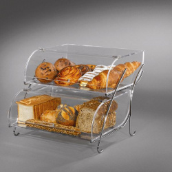 Этажерка Bakery 2-х ярусная для выпечки, 40,6х45,7см H35,6см, акрил/сталь Bak2937